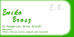 eniko brosz business card